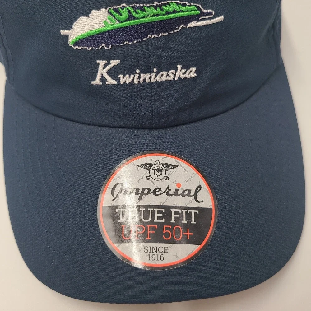 Kwiniaska Golf Club Hat Adjustable Imperial Blue Shelburne Vermont Course Men